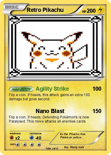 Pokemon Retro Pikachu