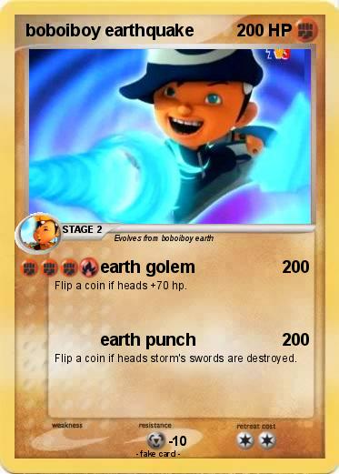 Pokemon boboiboy earthquake