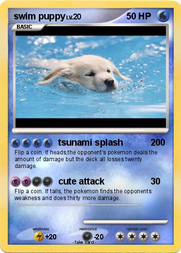 Pokemon swim puppy