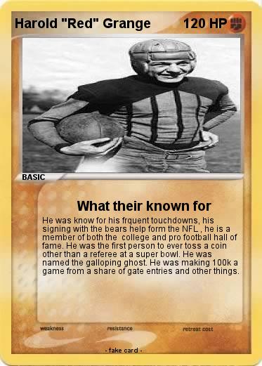 Pokemon Harold "Red" Grange
