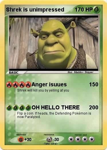 Pokemon Shrek is unimpressed