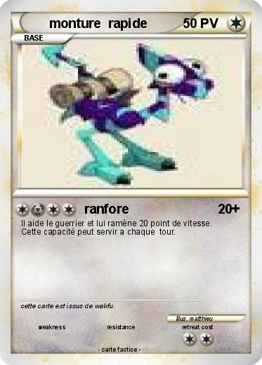 Pokemon monture  rapide