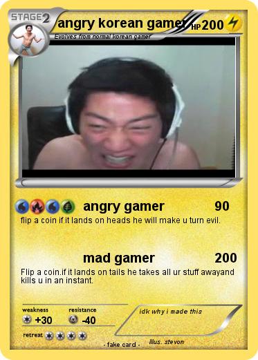 Pokemon angry korean gamer
