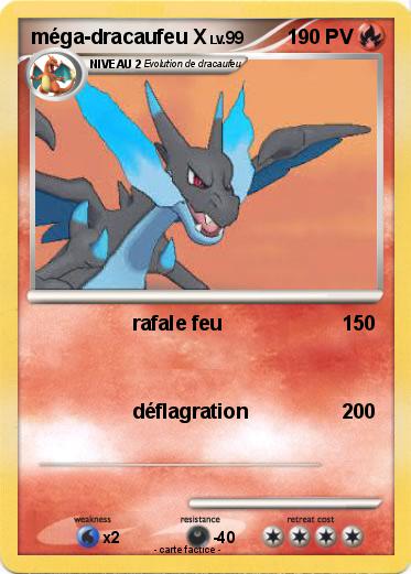 Pokemon méga-dracaufeu X