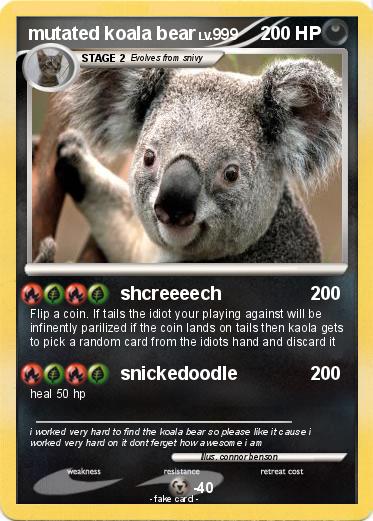 Pokemon mutated koala bear