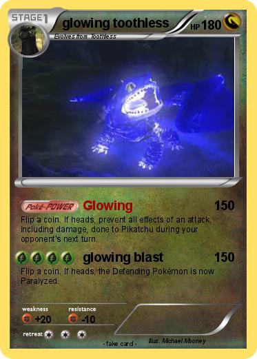 Pokemon glowing toothless