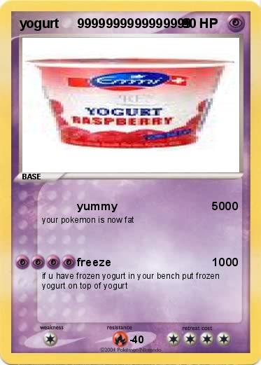 Pokemon yogurt     9999999999999999