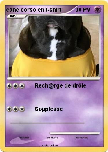 Pokemon cane corso en t-shirt