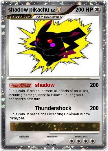 Pokemon shadow pikachu