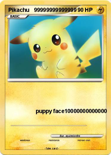 Pokemon Pikachu   99999999999999