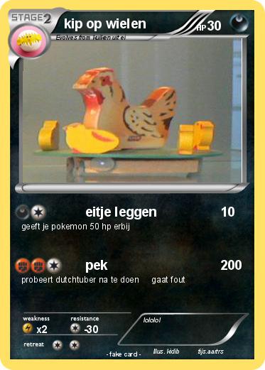 Pokemon kip op wielen