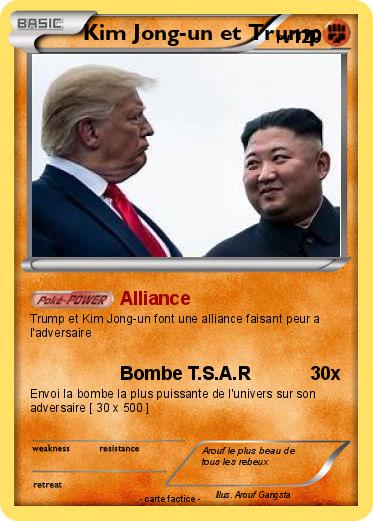 Pokemon Kim Jong-un et Trump