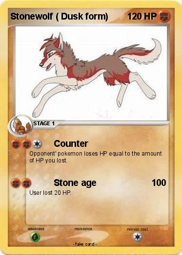 Pokemon Stonewolf ( Dusk form)