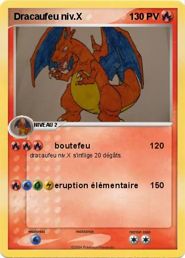 Pokemon Dracaufeu niv.X