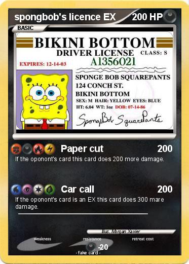 Pokemon spongbob's licence EX