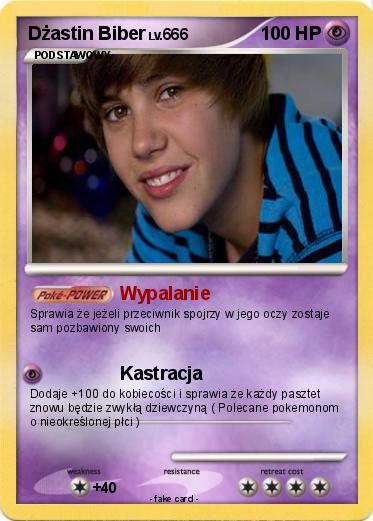 Pokemon Dżastin Biber