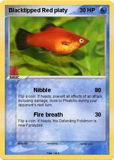 Pokemon Blacktipped Red platy