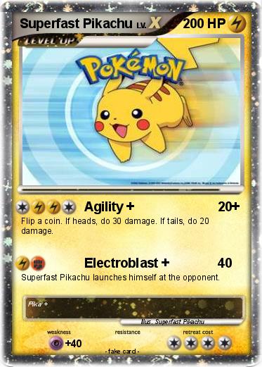 Pokemon Superfast Pikachu