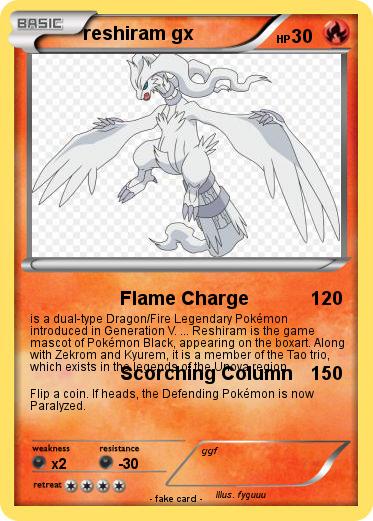 Pokemon reshiram gx