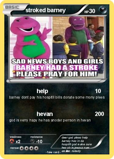 Pokemon stroked barney