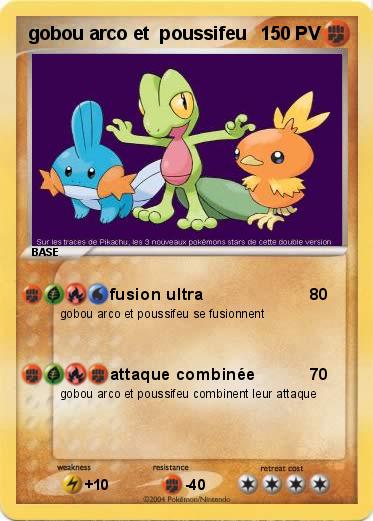Pokemon gobou arco et  poussifeu