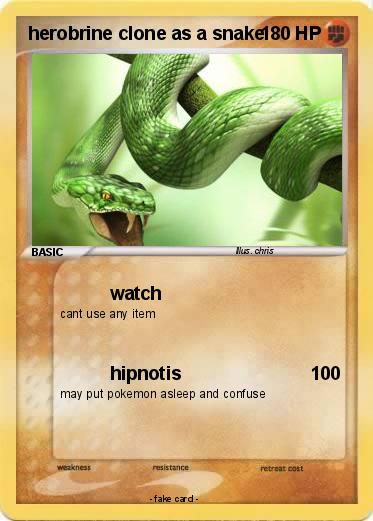 Pokemon herobrine clone as a snake