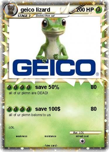 Pokemon geico lizard