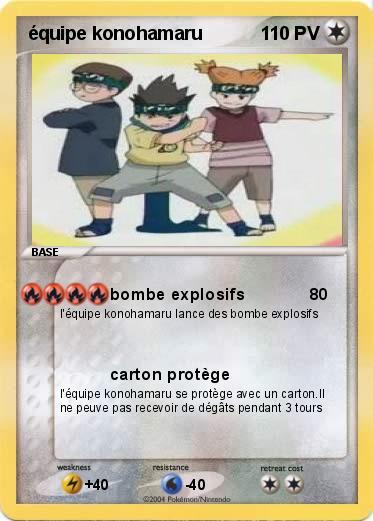 Pokemon équipe konohamaru