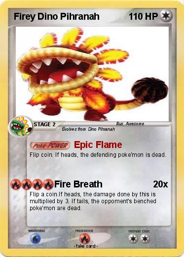 Pokemon Firey Dino Pihranah