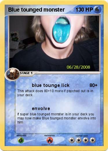 Pokemon Blue tounged monster
