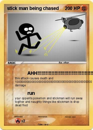 Pokemon stick man being chased