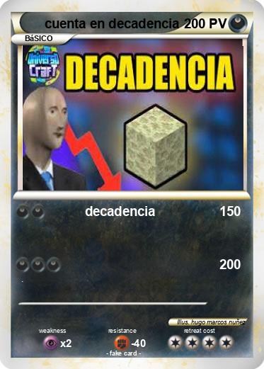 Pokemon cuenta en decadencia