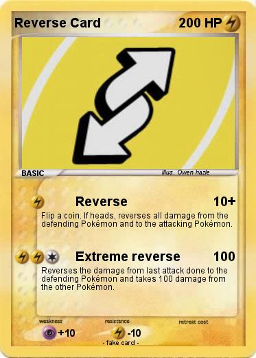 Pokemon Reverse Card