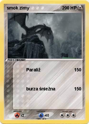 Pokemon smok zimy