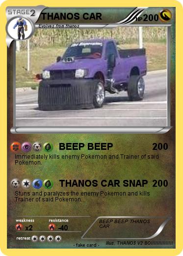 Pokemon THANOS CAR