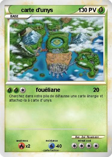 Pokemon carte d'unys