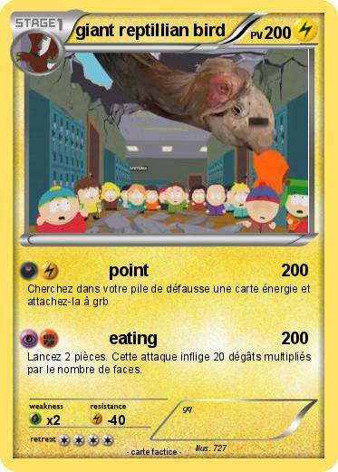 Pokemon giant reptillian bird