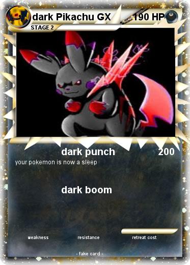 Pokemon dark Pikachu GX