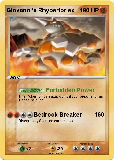 Pokemon Giovanni's Rhyperior ex