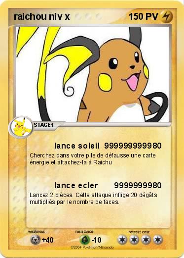 Pokemon raichou niv x