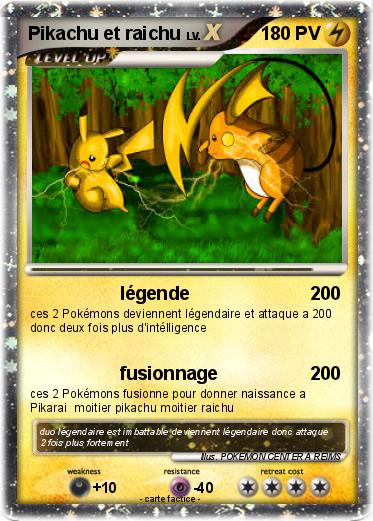 Pokemon Pikachu et raichu