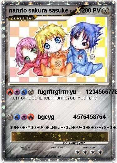 Pokemon naruto sakura sasuke