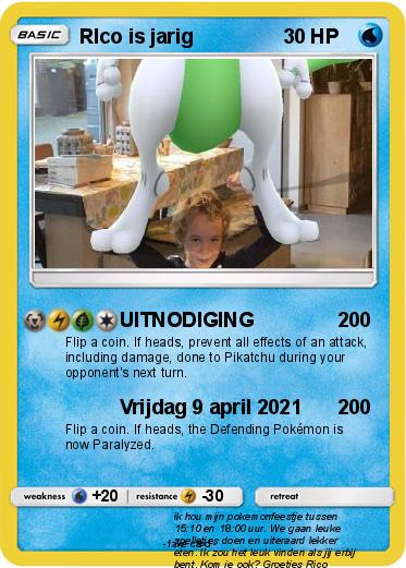 Pokemon RIco is jarig