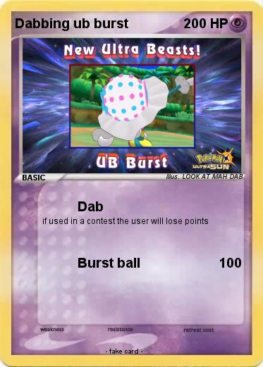 Pokemon Dabbing ub burst