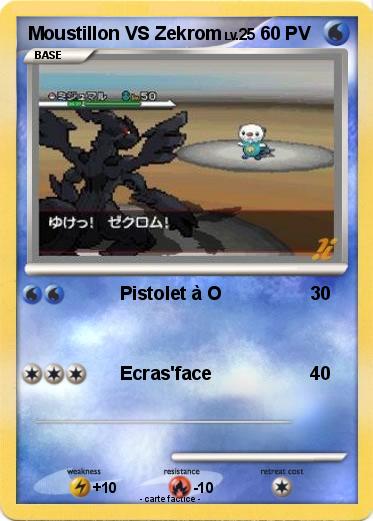 Pokemon Moustillon VS Zekrom