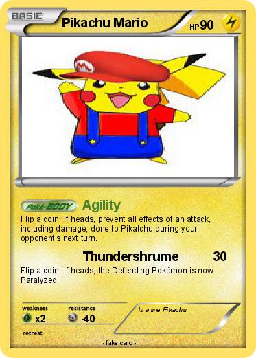 Pokemon Pikachu Mario