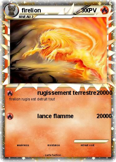 Pokemon firelion                             0
