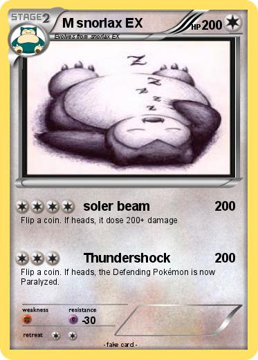Pokemon M snorlax EX