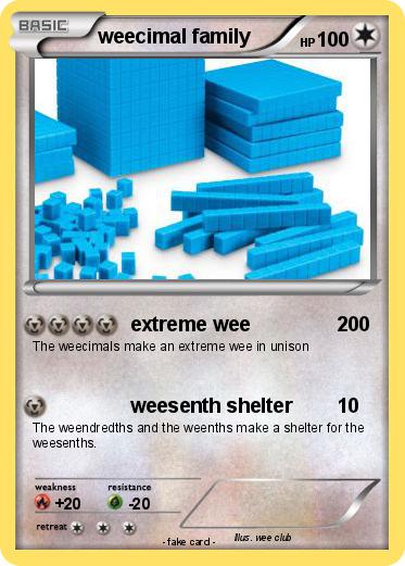 Pokemon weecimal family