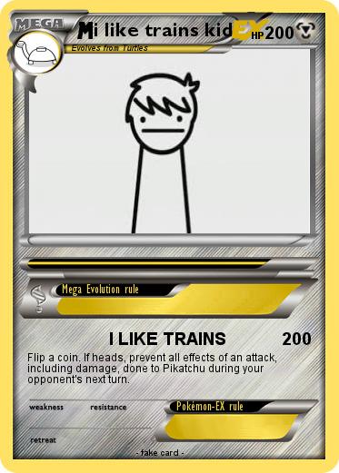 Pokemon i like trains kid